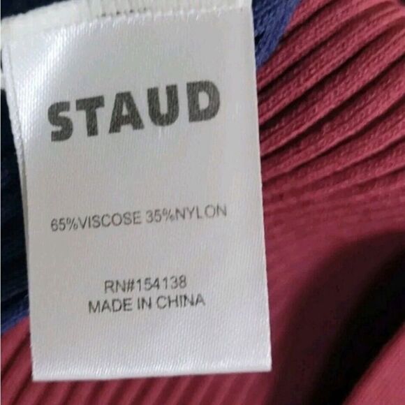 STAUD Shoko Colorblock Sweater Dress Size XS - Picture 13 of 16